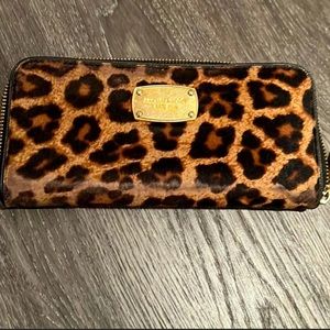 Michael Kors Leopard print Large Wallet